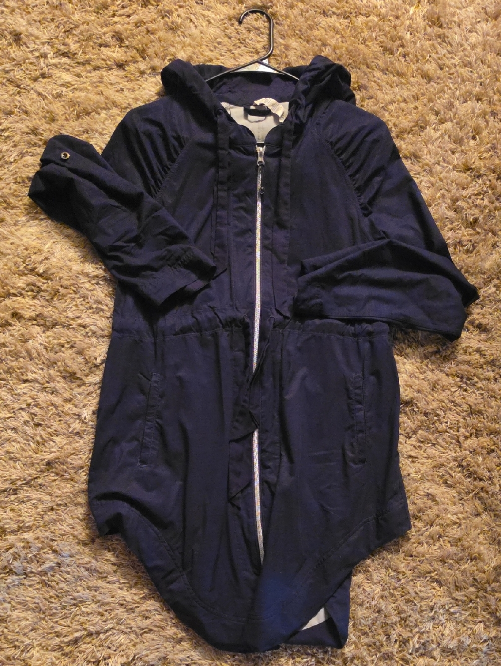 lululemon athletica navy hooded jacket